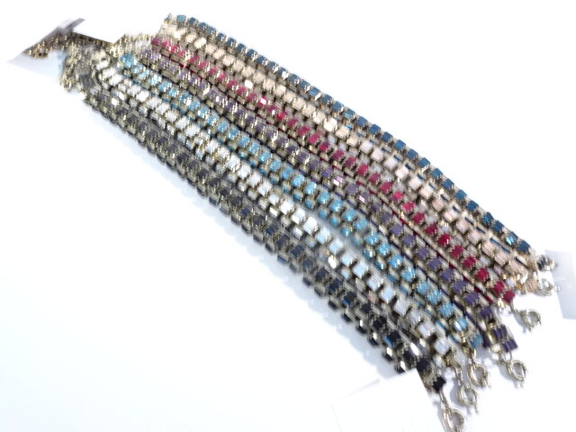 Lee Angel for Neiman Marcus Women's Purple Baguette Box Link Bracelet NWT 245 gallery