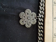 Silver Colored Bracelet With Flower Charm