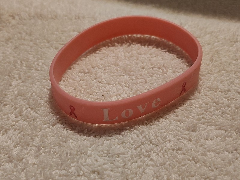 Breast Cancer Awareness Love Hope Pink Silicone Wristbands Bracelet gallery