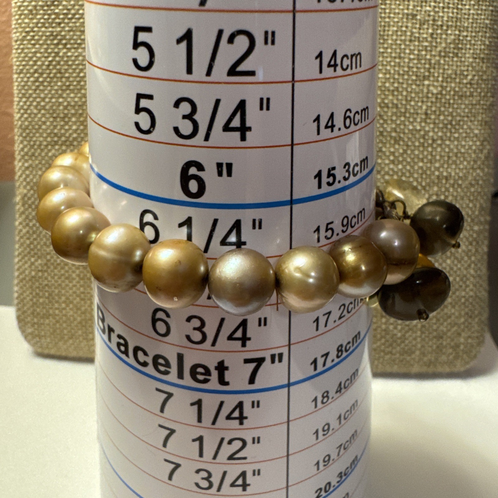 Everly (Target) Gold Tone Multi-color Quartz Beaded Charm Stretch Bracelet gallery