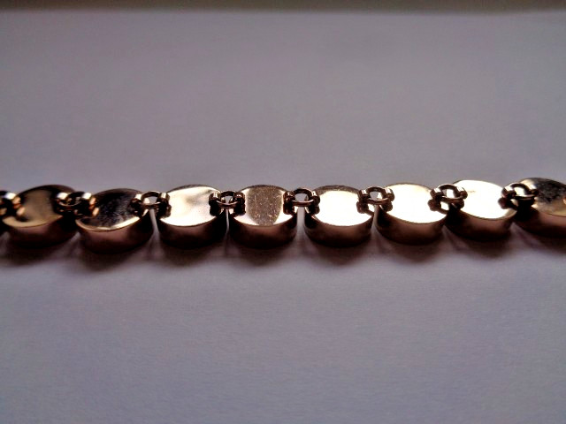 Swedish Rose Gold Plated Disk Bracelet EDBLAD Designer 8in long 36.5grams Used gallery