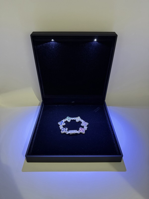 Iced Multi Color Flower Bracelet gallery