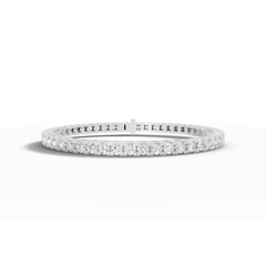 6.60 ctw Diamond Square Collet 14K White Gold Tennis Bracelet