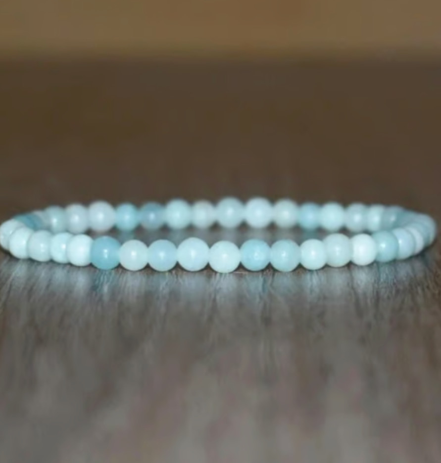 4mm Light Blue Amazonite Bracelet for Women, Amazonite Bracelet gallery