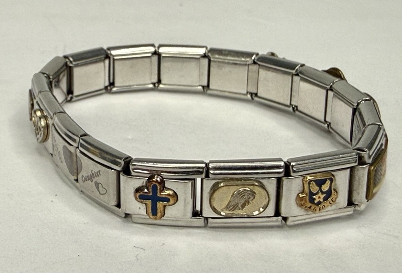Zoppini Style Bracelet Stainless Steel Links Charm Mother Daughter gallery