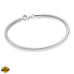 Italian Solid 3mm Snake Chain Bracelet for Women Men, Made in Italy