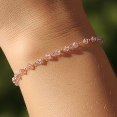 Elegant Silver Color Minimalist Beaded Chain Bracelet Handmade 925 Silver plated