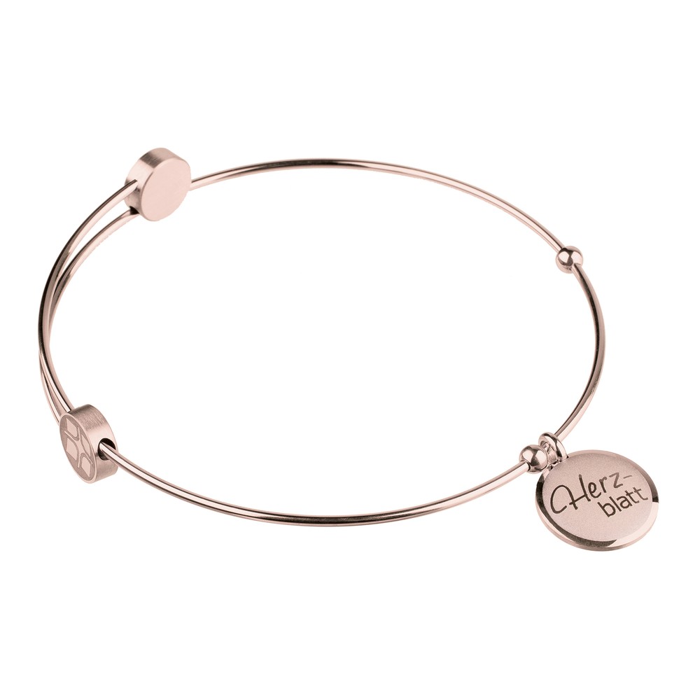 Ernstes Design Bangle Stainless A358 Sweetheart Bracelet Rottgold Coated Major