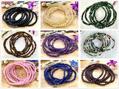 Wholesale Lots 6 Pcs 4mm Natural Gemstone Crystal Healing Stretch Bracelet 7.5”