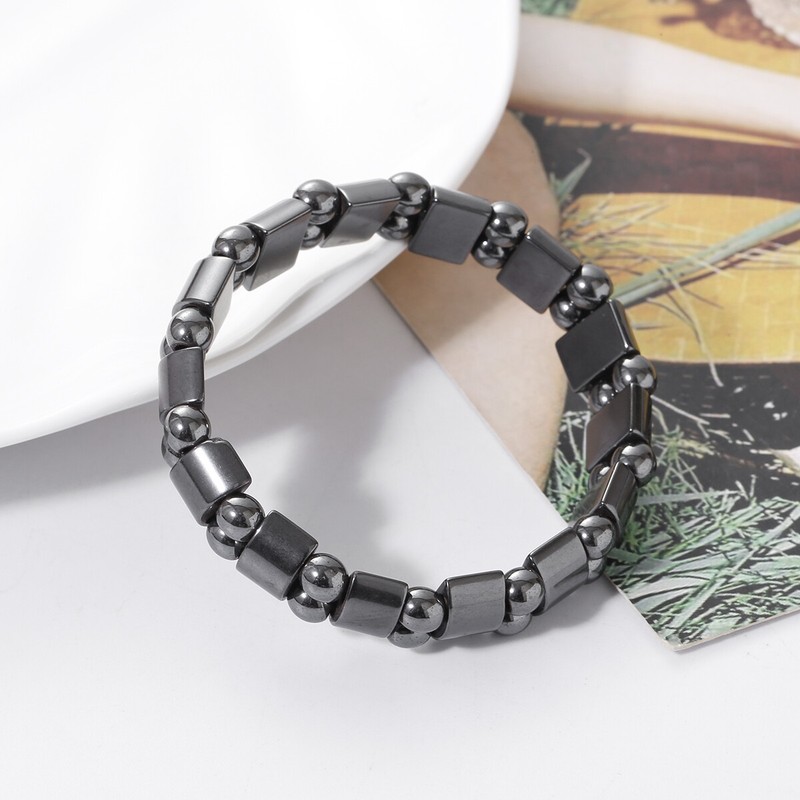 Magnetic Hematite Bracelets Pain Relief Powerfull Elastic Therapy Arthritis Gift gallery