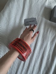 Balenciaga 2022 Duct Tape Roll/Bracelet In Orange and Black