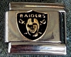 Vintage Oakland “RAIDERS” FOOTBALL Charm Original COLLECTION fit 9MM Bracelet
