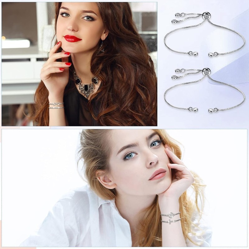 10 Pieces Adjustable Slider Bracelet for Jewelry Making Bracelet Chains for D... gallery