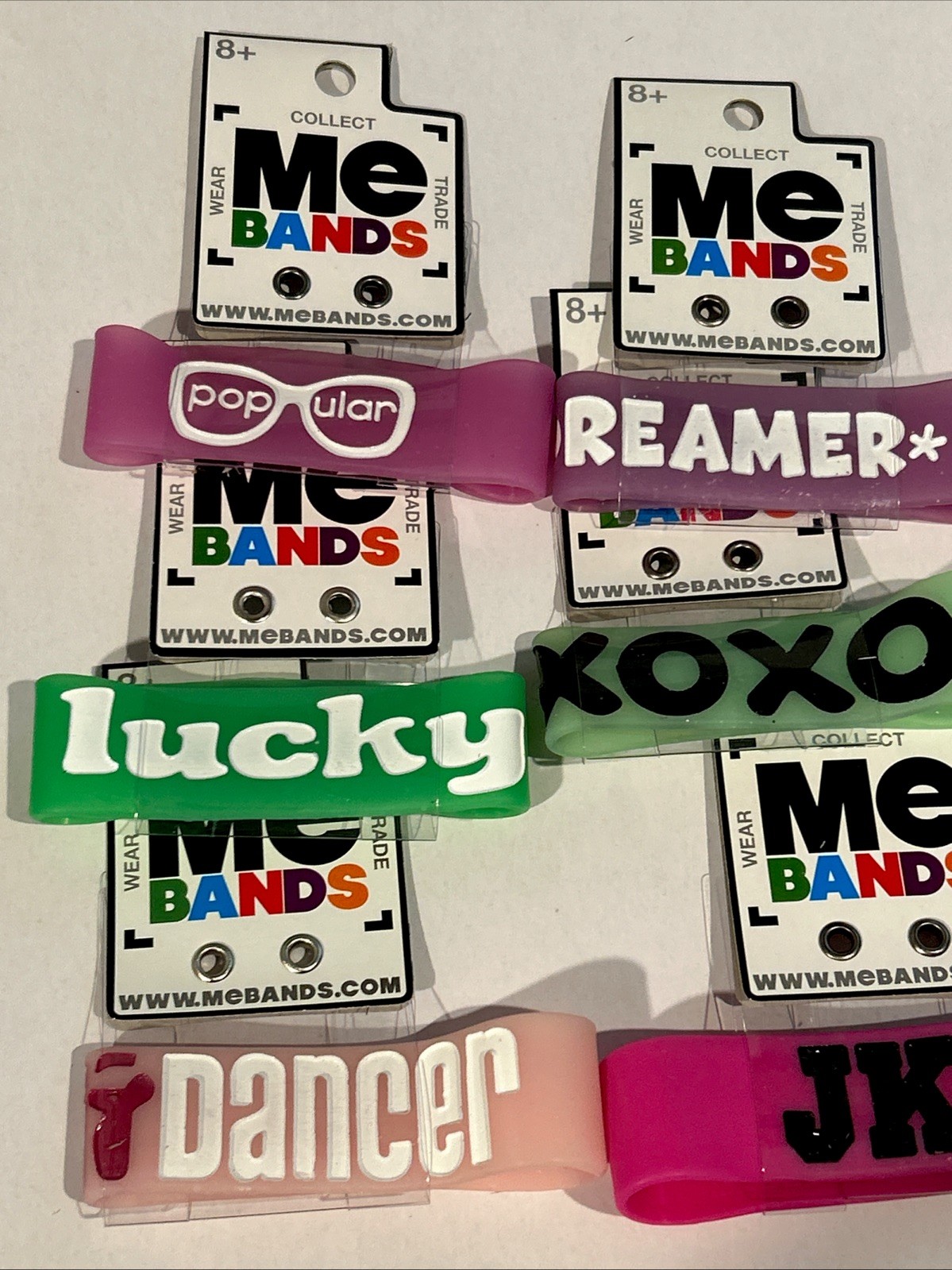 Lot Of 12 Me Bands Rubber Bracelets Wear Collect Trade New! gallery