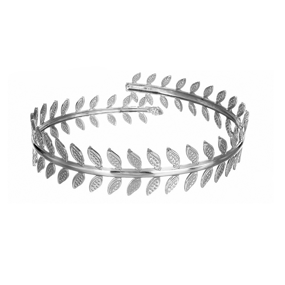 925 Solid Sterling Silver Stamped Upper Arm Cuff Armlet Adjustable With Gift Bag gallery