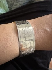 Stainless Steel Islamic Four Qul Quran Bracelet-Arabic Engraved Cuff –