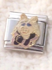 Authentic Casa D’Oro Miss Piggy Italian Charm Classic 9mm Link G226