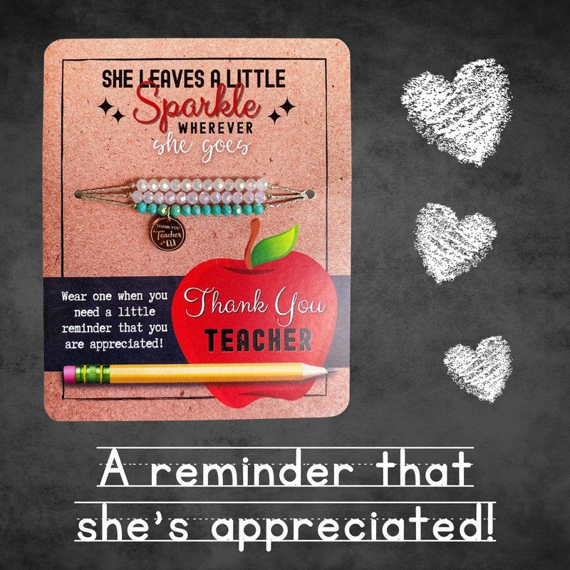 Gift for Teacher | Teacher Appreciation Gift | Teacher Bracelet gallery