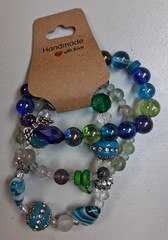 Beaded Stretch Bracelet, Angel, Set of 3 Bracelets, #F16
