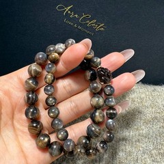 Powerful Black Elestial Sunlight Stone Bracelet Handmade Jewerly Energy Gift