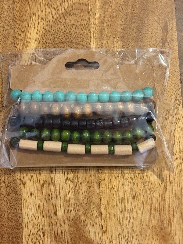 Ethnic Boho 5-Piece Random Set Wooden Beaded Bracelets gallery