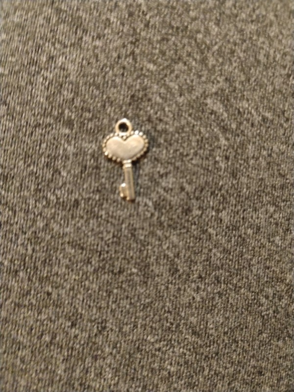 Tibetan Silver Heart Key Charm gallery