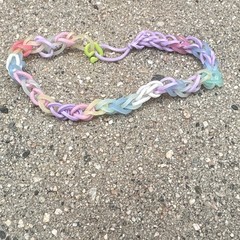Multicolor Rubber Chain Link Bracelet, No Stone, Chain Style Wrist Jewelry