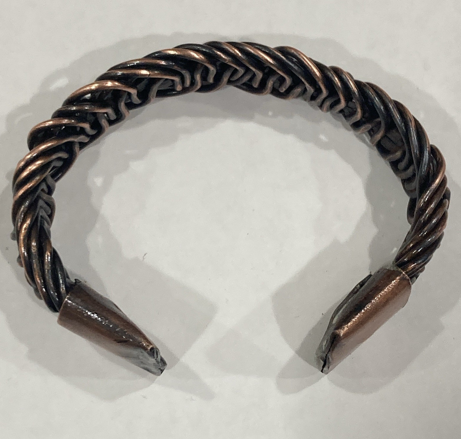 Unique Rustic Copper Rope Chain Twisted adjustable Wire Open Cuff Bracelet gallery