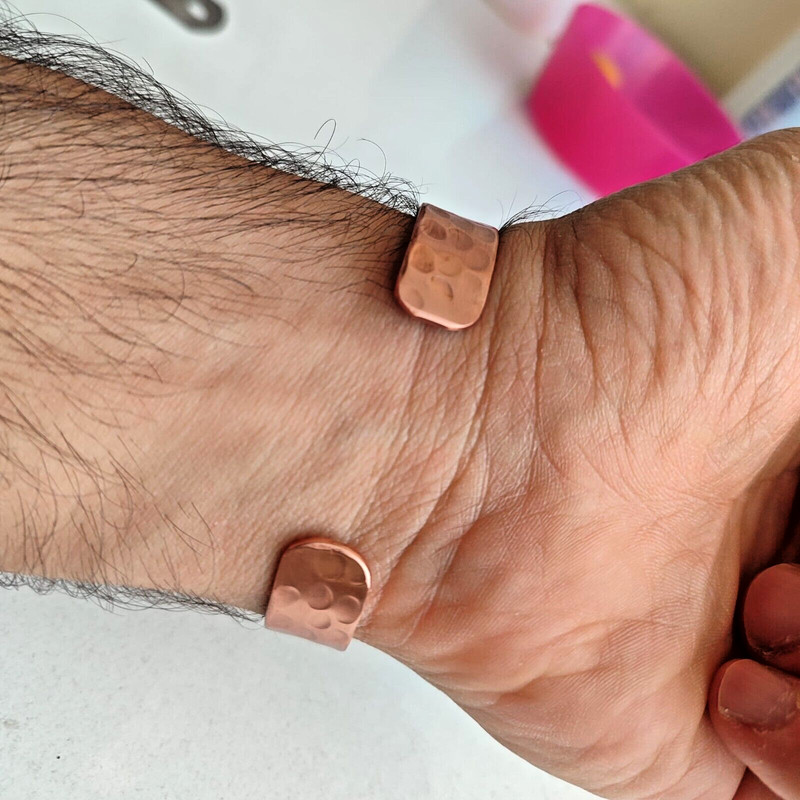 100% Pure Copper Bracelet Heavy Hand Made Healing Unisex Men Women 35gr 1.25oz gallery