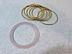 Lot Of 7 Thin Metal Plastic Stackable Bangle Boho Bracelets ~ Ships FREE