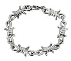 9 Inch Barbed Wire Bracelet Large Men’s Stainless Steel 140