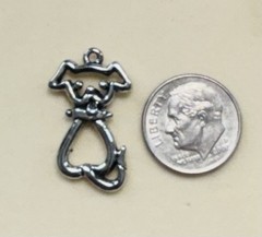 Lot Of 10 Dog Puppy Pewter Charms, Custom Made, Lead Free, Nickel Free USA