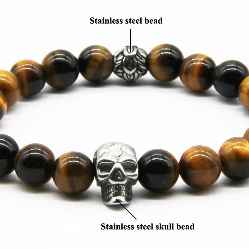 Tiger Eye Bracelet Strength Good Luck Wealth Gemstone Bracelet Men Women NEW gallery
