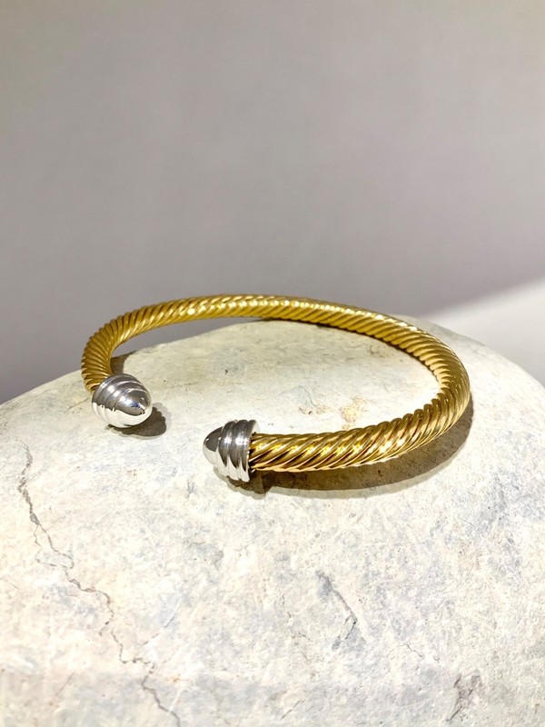 5mm plain cable bracelet gunmetal plated black metal Stunning Trendy gold plated gallery