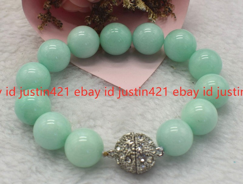 Natural 8/10/12/14mm Green Amazonite Round Beads Gemstone Bracelet 7-9 Inch AAA+ gallery