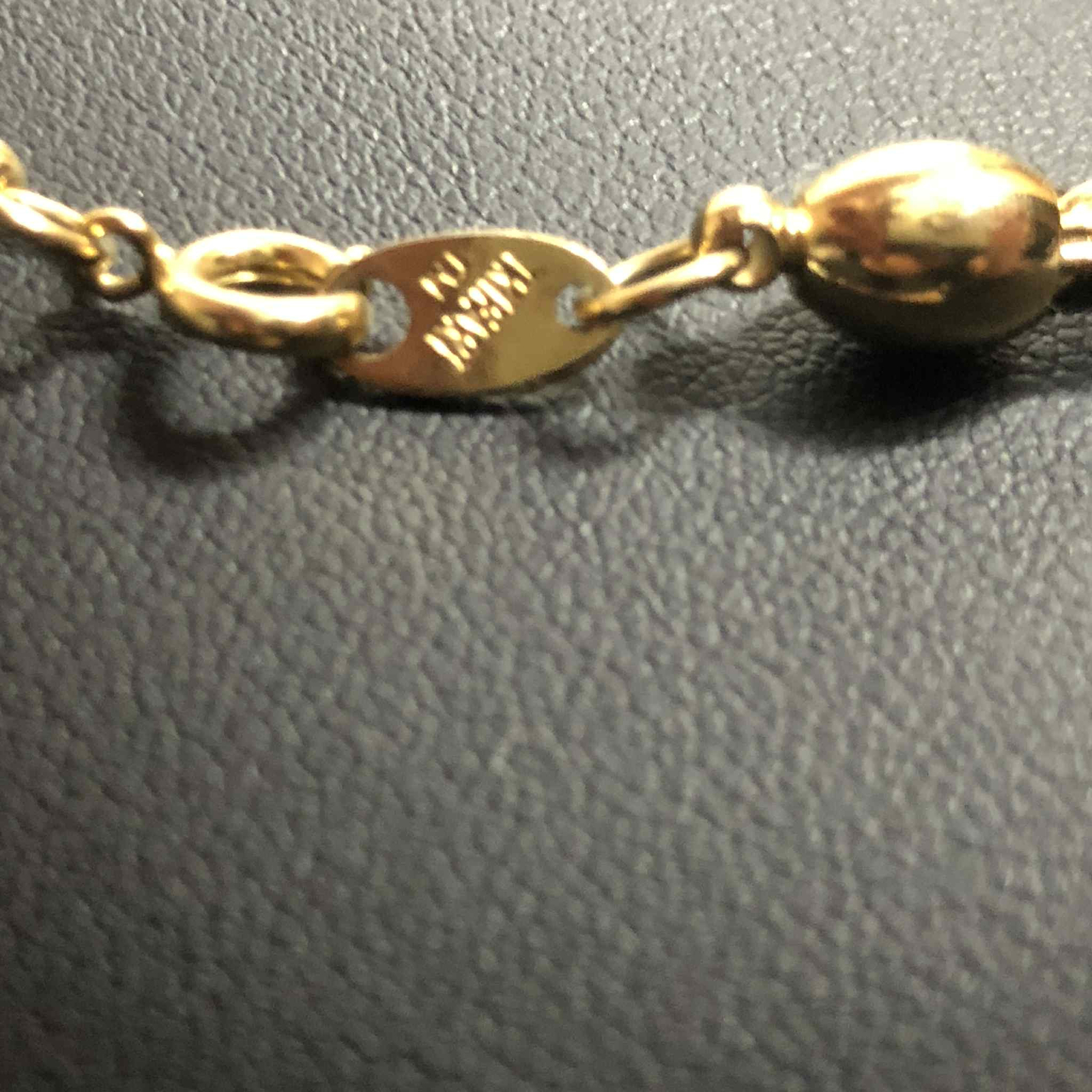 5721 Trifari Gold tone black twisted rope textured chain Bracelet 7.5" long gallery