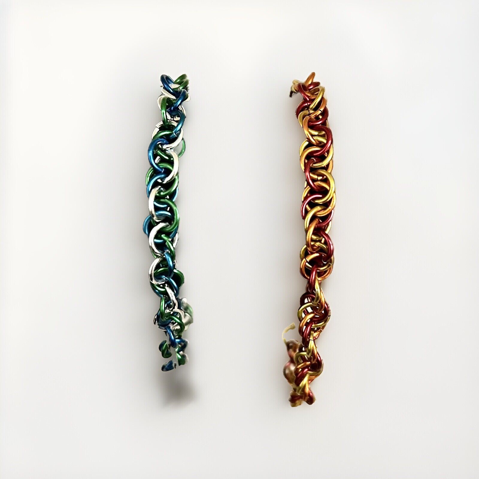 Spiral Chainmaille Bracelet In Copper & Gold Tone SZ 9in. Silver & Blue SZ 7.5. gallery