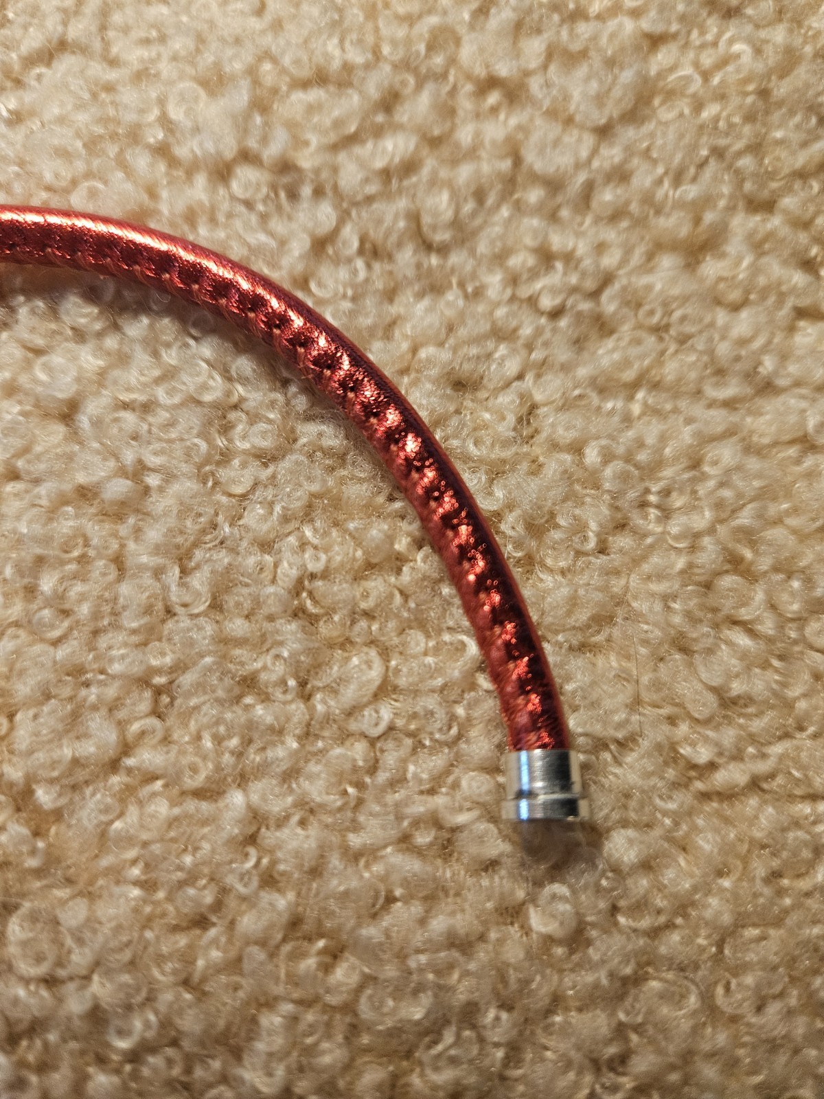 Brighton Color Clique Metallic Red Leather Cord 6" New no Tags gallery