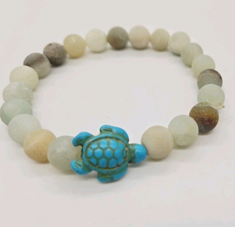 Turtle Charm Bracelet Lot of 2 Colored Stretch Wrap Around OSFM gallery