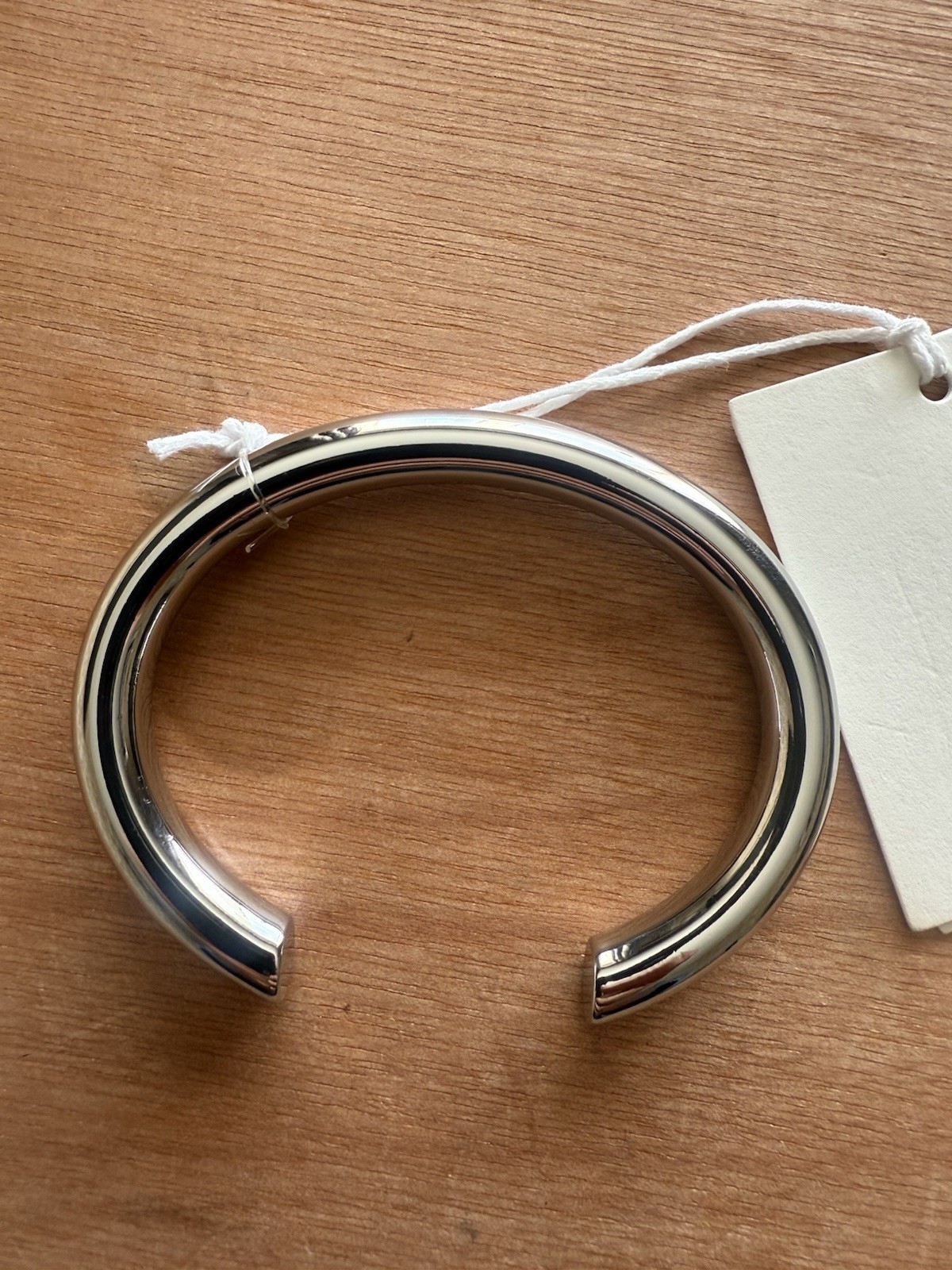 COS BRASS OVAL OPEN SILVER CUFF BRACELET M/L RRP £39**NEW** gallery