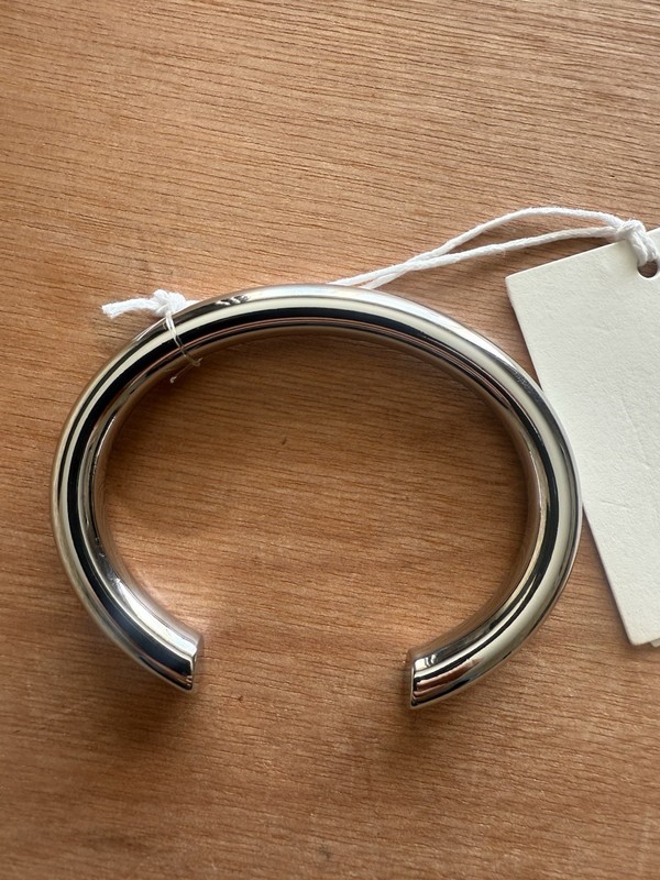 COS BRASS OVAL OPEN SILVER CUFF BRACELET M/L RRP £39**NEW** gallery