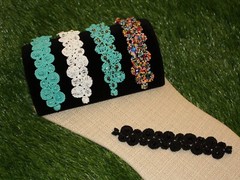 Hand Beaded Bracelets with Stylish Chic Circle Design and Magnet Closure