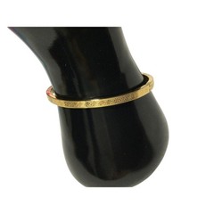 Laminated Gold Tone Bangle Bracelet Greek Key Design Women’s Fashion Jewelry