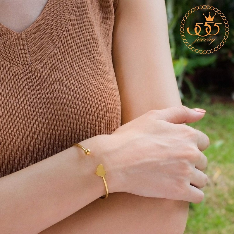 555Jewelry Stainless Steel Womens Ladies Cute Love Tiny Heart Romantic Gift D... gallery