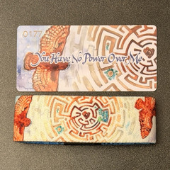 OOS *BRAND NEW* ZOX “You Have No Power Over Me” Labyrinth Fabric Bracelet #0177