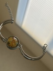 Kaleidoscope Charm Bracelet Adjustable Silver Chain