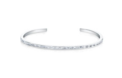 Transparent White Baguette Cut 1.85CT Cubic Zirconia Fine Women’s Cuff Bracelet