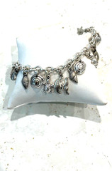 SILVER NAUTICAL BEACH CHARM BRACELET