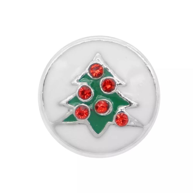 Mini Snap Jewelry Christmas Tree Crystal Enamel fits 12mm Petite Ginger Charm gallery