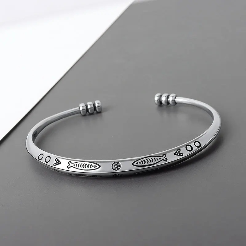 XIYANIKE Silver Color New Fashion Fish Triangle Bracelet For Women Ethnic Style gallery